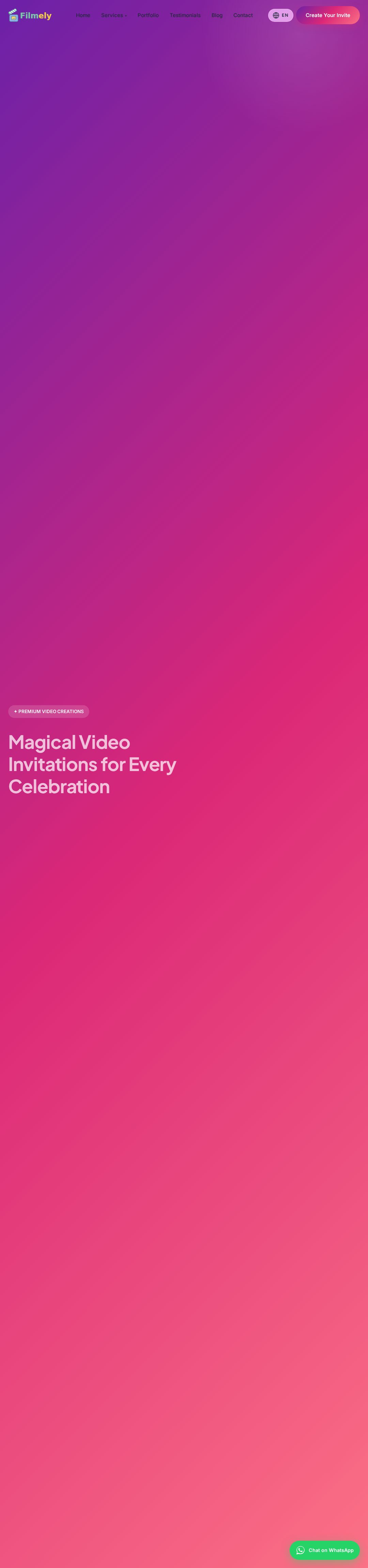 Still from the video for Magical Video Invitations for Every Celebration