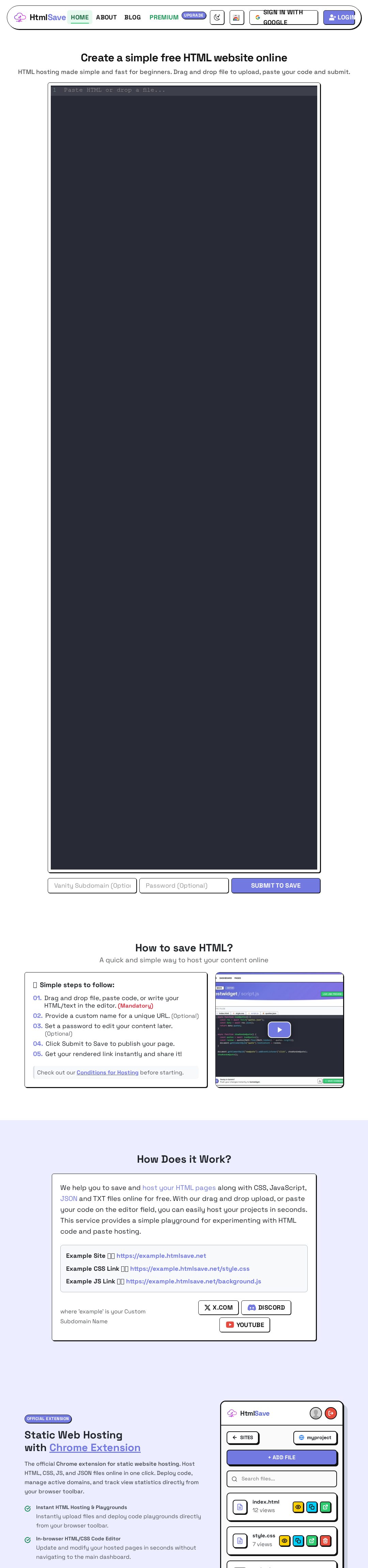 Still from the video for HTMLSave