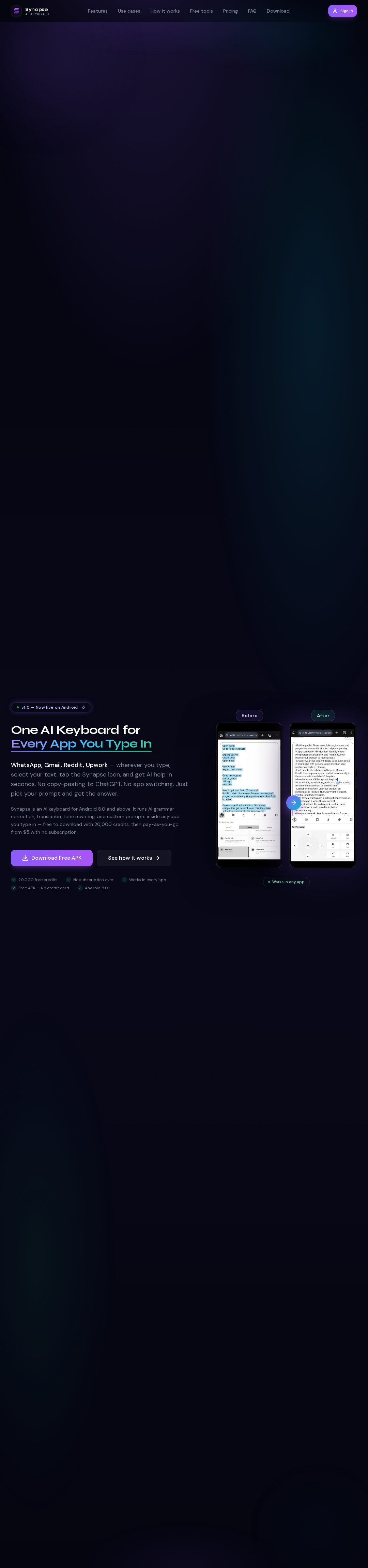 Still from the video for AI Keyboard for Android