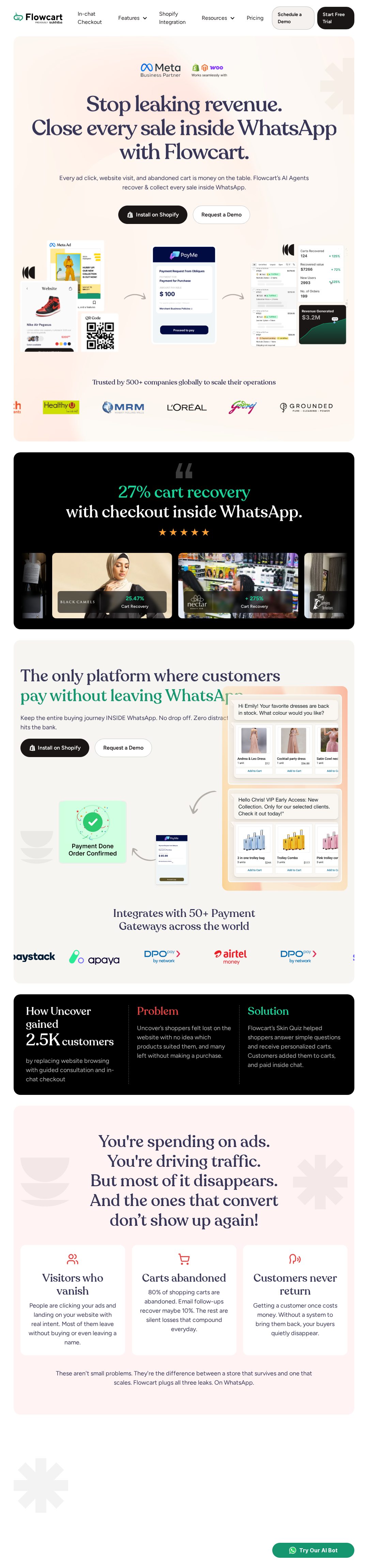Still from the video for WhatsApp Revenue and Retention Platform for Ecommerce