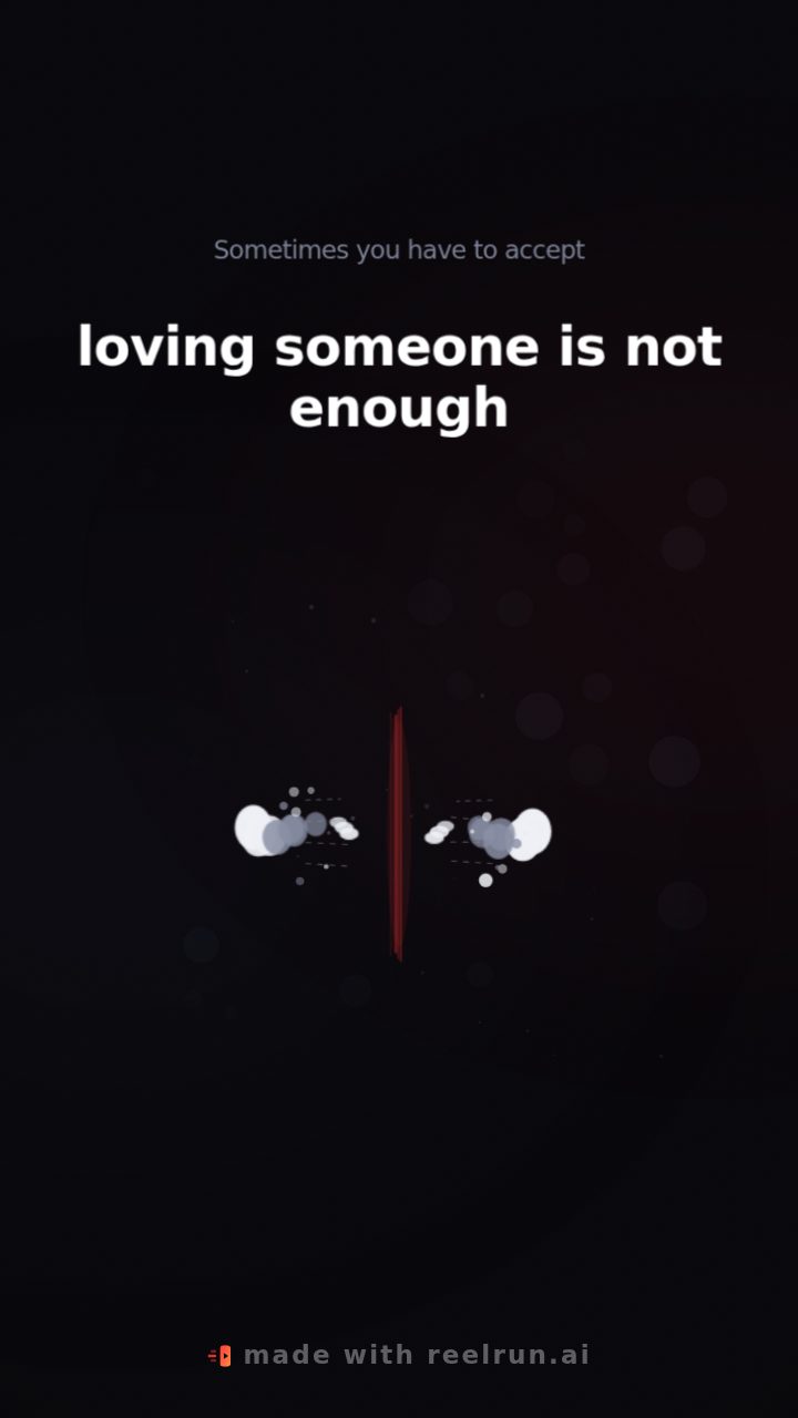 Still from the video for Sometimes you have to accept