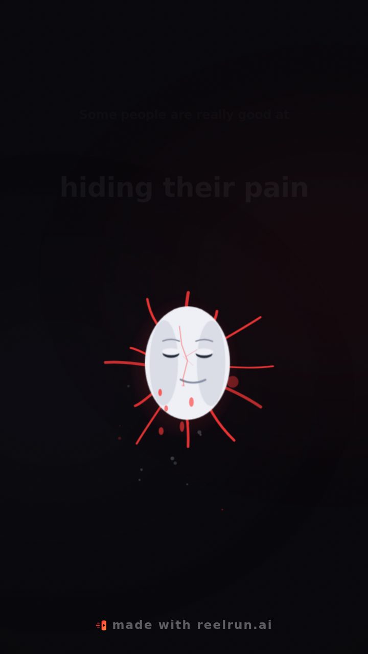 Still from the video for Some people are really good at hiding their pain